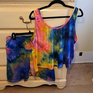 Super Cute 2 Piece Biker Short Set Size 2X